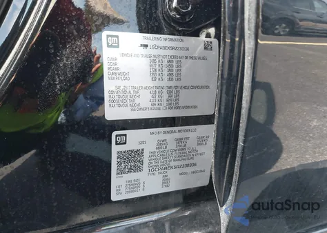 2024 Chevrolet Silverado 1500 from USA, damaged, VIN 1GCPABEK5RZ230336